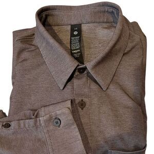 lululemon athletica Brown Casual Button Down Shirt